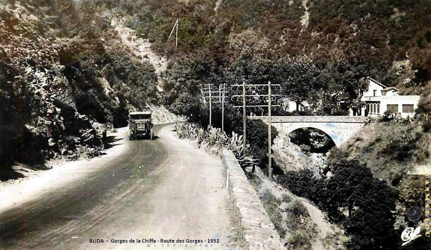 Blida - Gorges de la Chiffa - Route des Gorges - 1952.jpg